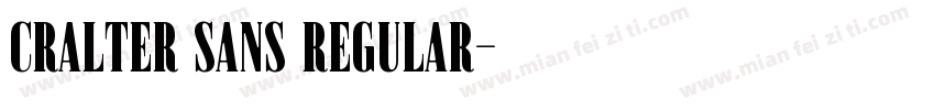 Cralter Sans Regular字体转换